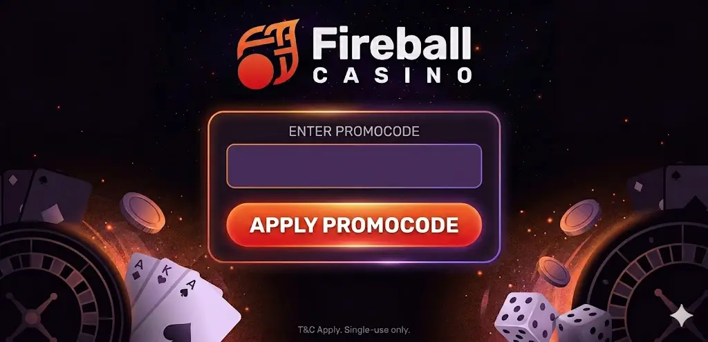 Fireball Casino promóciós kód beadása